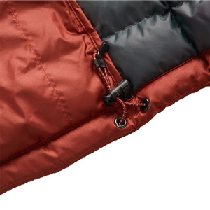 Men's Red Quilted Puffer Jacket Stand Collar Zipper Closure Windproof Casual Winter Wear - Product Image 3