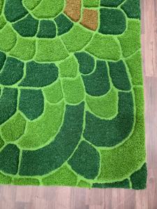 Tapis design texturé en mousse, fait main – 100 % laine |   Tapis confortable à texture douce, tissé à la main, 100 % laine, pour salon - Product Image 3