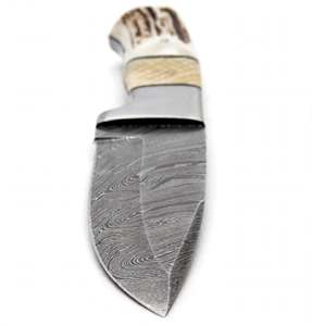 Handcrafted Patterned Steel Drop-Profile <b>Craft</b> <b>Tool</b> Bone & Stag Handle Executive Display Piece - Product Image 2