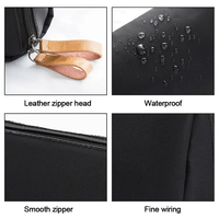 Trousse de Maquillage en Polyester Écologique, Respirante, Anti-Plis, avec Fermeture Éclair, Haute Qualité, Tendance, Légère et Grande Capacité pour