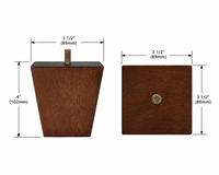 Pieds de canapé carrés en bois massif sur mesure pour mobilier moderne, salon, appartement, extérieur, hôpital, atelier, remplacement