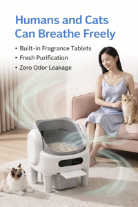 Smart Automatic <b>Cat</b> Litter <b>Box</b> Oval Shape 80L Plastic Dust-Free Odor Control Easy Clean Large Capacity Eco-Friendly Smart - Product Image 5
