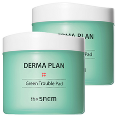 Descuento en los Discos Exfoliantes Saem Derma Plan Green Trouble Pads, 70 Unidades/Piezas, 2 Paquetes con Ácido Salicílico para Uso Facial - Product Image 1