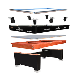 โต๊ะบิลเลียดระดับไฮเอนด์ Ultra X Tournament พร้อมรางไม้ยางพาราทนไฟ ไม้อัดป้องกันการโก่งงอ แผ่นหินชนวน 999 แบบเรียบ ผลิตโดยโรงงาน OEM ในเวียดนาม - Product Image 6