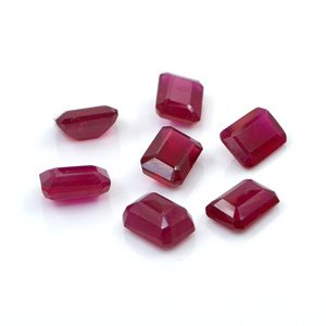 Rubis naturels de Bangkok, octogones calibrés 5x7mm, pierres précieuses de rubis naturelles facettées pour la création de bijoux, prêtes à l'emploi - Product Image 3
