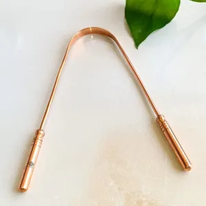 Reusable Copper Tongue Cleaner Eco Friendly <b>Tool</b> for Bacteria Removal Fresh Breath and Oral Hygiene at Wholesale Price - Product Image 6