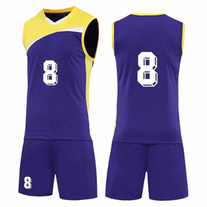 ชุดวอลเลย์บอล OEM สำหรับฝึกซ้อมและการแข่งขัน เสื้อเจอร์ซีย์โพลีเอสเตอร์แห้งเร็ว ระบายอากาศได้ดี ผู้ผลิตกางเกงขาสั้น - Product Image 4