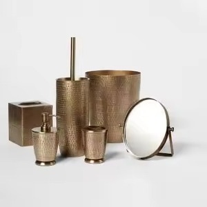 Ensemble de salle de bain en métal, collection d'accessoires de bain haut de gamme pour hôtel, complexe hôtelier, spa, maison, décoration de salle de bain - Product Image 5