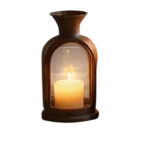 Farol Rústico Moderno de Metal y Vidrio con Acabado Negro Mate, Estilo Moderno, para Navidad y Exteriores, Venta al Por Mayor - Product Image 1