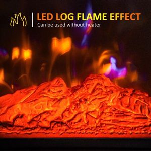 Stufa Elettrica con Effetto Fiamma LED Nera - Product Image 3