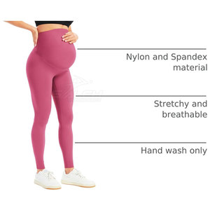 Legging de maternité léger avec construction extensible et panneau de soutien pour le ventre, idéal pour les activités quotidiennes confortables - Product Image 5