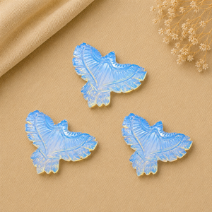 Escultura de águila de opalita de 30 mm, colgante de piedra preciosa hecho a mano para la fabricación de joyas, decoración, manualidades, suministros al por mayor - Product Image 6