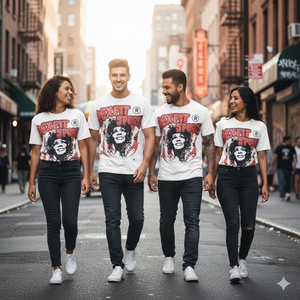 T-shirt Homme Oversize Noir 100% Coton Imprimé DTG Personnalisé avec Motif de Bande Graphique Manches Courtes – Vente en Gros - Product Image 3