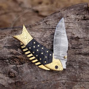 Customizable Damascus Steel Folding Pocket Knife Beautiful Handle Stainless Steel Survival Knife Handmade OEM Drop Shipping High - Product Image 2
