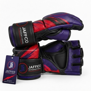 ถุงมือต่อสู้ MMA หนังสังเคราะห์คุณภาพสูง ถุงมือฝึกซ้อมแบบเปิดนิ้ว บุโฟมความหนาแน่นสูง รองรับข้อมืออย่างสบาย - Product Image 6