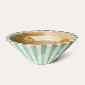 Meilleure vente de bol de service en incrustation d'os au design moderne fait à la main écologique pour les fêtes et la soupe-rouge et blanc - Product Image 4