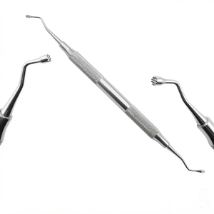 Instrument de compression osseuse dentaire, poignée moletée argentée, outil chirurgical manuel de classe I - Product Image 4