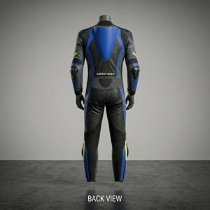 Combinaison de course moto professionnelle en cuir intégral avec protection CE, équipement respirant pour motards, idéale pour la course sur route et sur circuit - Product Image 4