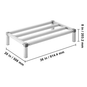 Scaffalatura Commerciale in Alluminio Saldato da 8FT, Capacità 36FT X 20FT, per Alimenti, con Portata di 1000 Libbre, Scaffali Utilitari per Stoccaggio - Product Image 6