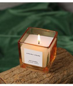 Fabricants Vente en gros Bougies d'aromathérapie romantiques Boîtes en verre colorées carrées faites à la main Cadeaux de Noël pour la décoration de la maison - Product Image 3