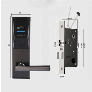 고보안 RFID 카드 호텔 도어락 전자키 카드 스마트 호텔 잠금 시스템 목재 스테인리스 스틸 도어 호텔 스마트 잠금장치 - Product Image 4