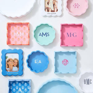 Bandeja de laca moderna, elegante juego de bandejas para servir hechas a mano para una decoración estética del hogar, diseño duradero y minimalista para la mesa de café. - Product Image 1