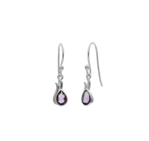 Pendientes de Aro de Plata de Ley 925 con Amatista Púrpura Natural, Hechos a Mano, Regalo de Piedras Preciosas para Mujer - Product Image 4