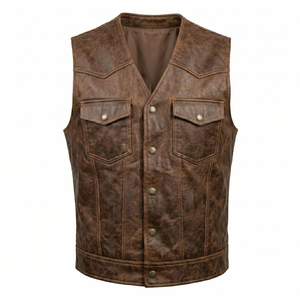 Gilet sans manches personnalisé pour homme en polyester, veste de motard coupe-vent décontractée pour l'hiver, vente en gros OEM ODM - Product Image 1