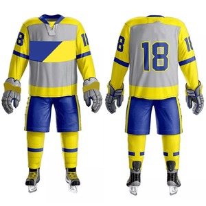 Fabricant d'uniformes de hockey sur glace par sublimation de qualité supérieure, kit d'équipe de hockey respirant, production sous marque privée - Product Image 4