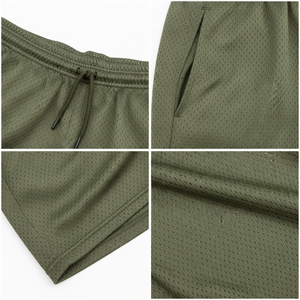 Shorts de course pour homme de couleur unie, respirants, en mesh, à séchage rapide, shorts de sport - Product Image 5