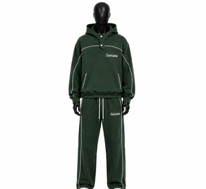 Men's Fitness Tracksuit Full <b>Zip</b> <b>Hooded</b> Sports Set with Comfortable Stretch Fabric - Product Image 1