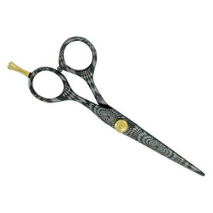 Professional Salon <b>Barber</b> Scissors Gold Screw Black Coating Sharp <b>Blade</b> German Stainless Steel Right-Handed Hair Cutting Shears - Product Image 3