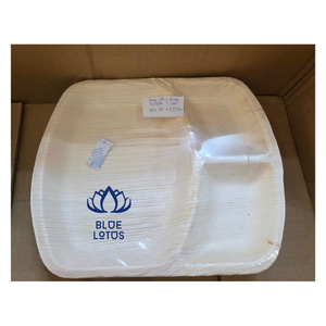 ชุดอาหารเย็นจากใบปาล์มกันน้ำพร้อมจำหน่าย |   จานกระดาษแบบใช้แล้วทิ้ง 100% ออร์แกนิกสำหรับงานปาร์ตี้กลางแจ้ง - Product Image 1