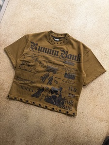 เสื้อยืดกราฟิกโอเวอร์ไซส์แบบใหม่ปี 2026 สำหรับผู้ชาย ผ้าคอตตอนหนานุ่ม สไตล์สตรีทแวร์ พิมพ์ลายวินเทจ รับผลิตแบบ OEM ODM - Product Image 2