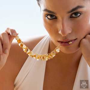 PRAO Golden Echoes Coin Charm Bracelet Elegante Fine Charm Bracelet - Product Image 2