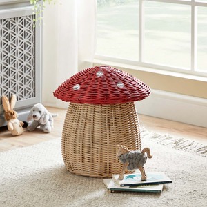 Cestas organizadoras infantiles con diseño de hongos coloridos, cestas de ratán hechas a mano, artículos de decoración para habitaciones de niños y niñas - Product Image 5