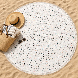 Nouvelle collection de serviettes de plage rondes imprimées, séchage rapide, 100% coton, design personnalisé, serviette ronde mandala, fournisseur en Inde. - Product Image 1