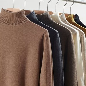 <b>Men's</b> Casual Slim Fit Basic <b>Tops</b> Knitted <b>Thermal</b> Turtleneck Pullover Sweater - Product Image 2