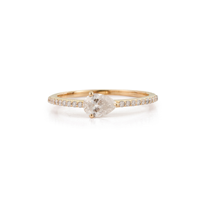 Explore el Elegante Diseño Minimalista, Anillo Minimalista Apilable de Diamantes 100% Naturales, Oro Amarillo Sólido de 14K, Fabricante de Joyería para Propuesta de Matrimonio - Product Image 1