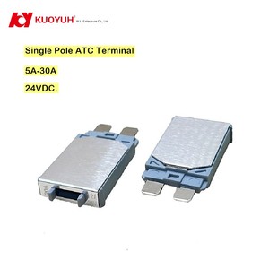 Disjoncteur à lame unipolaire 12V/24V 5A-30A ATC, type standard, à bornes, réinitialisation automatique, réinitialisation manuelle, automobile, plastique, SAE - Product Image 1