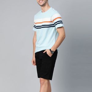 T-shirts décontractés pour hommes, design respirant à manches courtes, en coton, col rond, impression par sublimation - Product Image 2