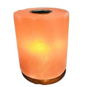 Lampe brûle-huile moderne en sel de roche de l'Himalaya, cylindre en sel rose naturel pour cuisine, hôtel, salle à manger et revêtement mural - Product Image 4