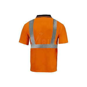 Camiseta Polo de Seguridad de Alta Visibilidad ANSI Clase 3, Transpirable, de Secado Rápido, de Poliéster, con Luz LED Intermitente, Logotipo Personalizado, Tiras Reflectantes, Ropa de Trabajo - Product Image 6