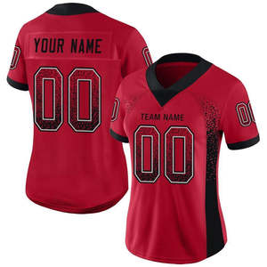 Vêtements de sport pour hommes, uniforme de football américain, manches courtes, haute qualité, léger, respirant, polyester, ensembles personnalisables - Product Image 4