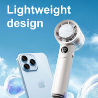 Nuovo Ventilatore Portatile Senza Pale con Motore Brushless, Display Digitale, Alimentato a Batteria, per Uso Esterno