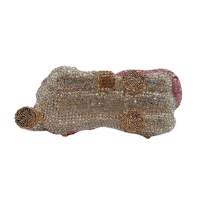 Sac à main de soirée élégant et classique en cristal métallique de haute qualité pour femme, idéal pour les mariages et les occasions spéciales, personnalisable - Product Image 2