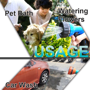 Pistolet à eau de jardin à motifs variables à 4 motifs de qualité supérieure avec buse à poignée souple à commande par le pouce (alliage de zinc et aluminium) - Product Image 4