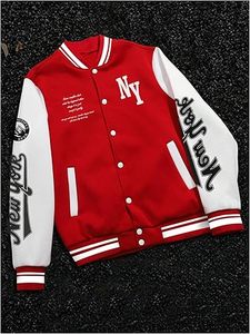 Veste d'hiver confortable pour homme, style Letterman, col montant, logo frontal, coupe-vent, haute qualité, écologique, séchage rapide, respirante - Product Image 4