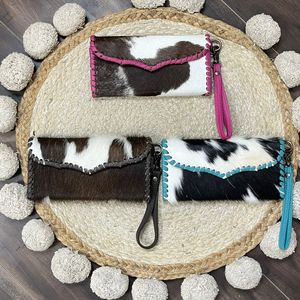 Ladies High Quality 2 Piece Combo Set Genuine Cowhide Leather Turquoise Stone Tote <b>Handbag</b> & Cowhide Leather Clutch for Women's - Product Image 6