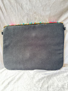 Bolso de mano con cuentas de turquesa, bordado tribal rosa, lentejuelas, estilo bohemio, artesanal, para festivales, a la moda - Product Image 5